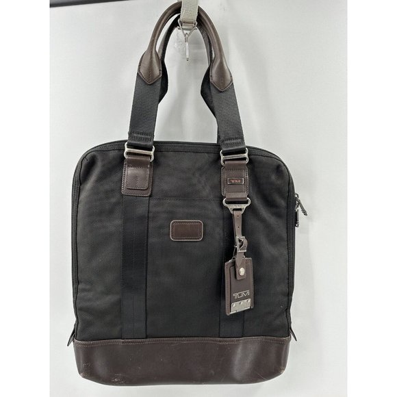 TUMIALPHA BRAVO Beaufort Ballistic Nylon & Leather Hand Travel Bag 15”x16.5”